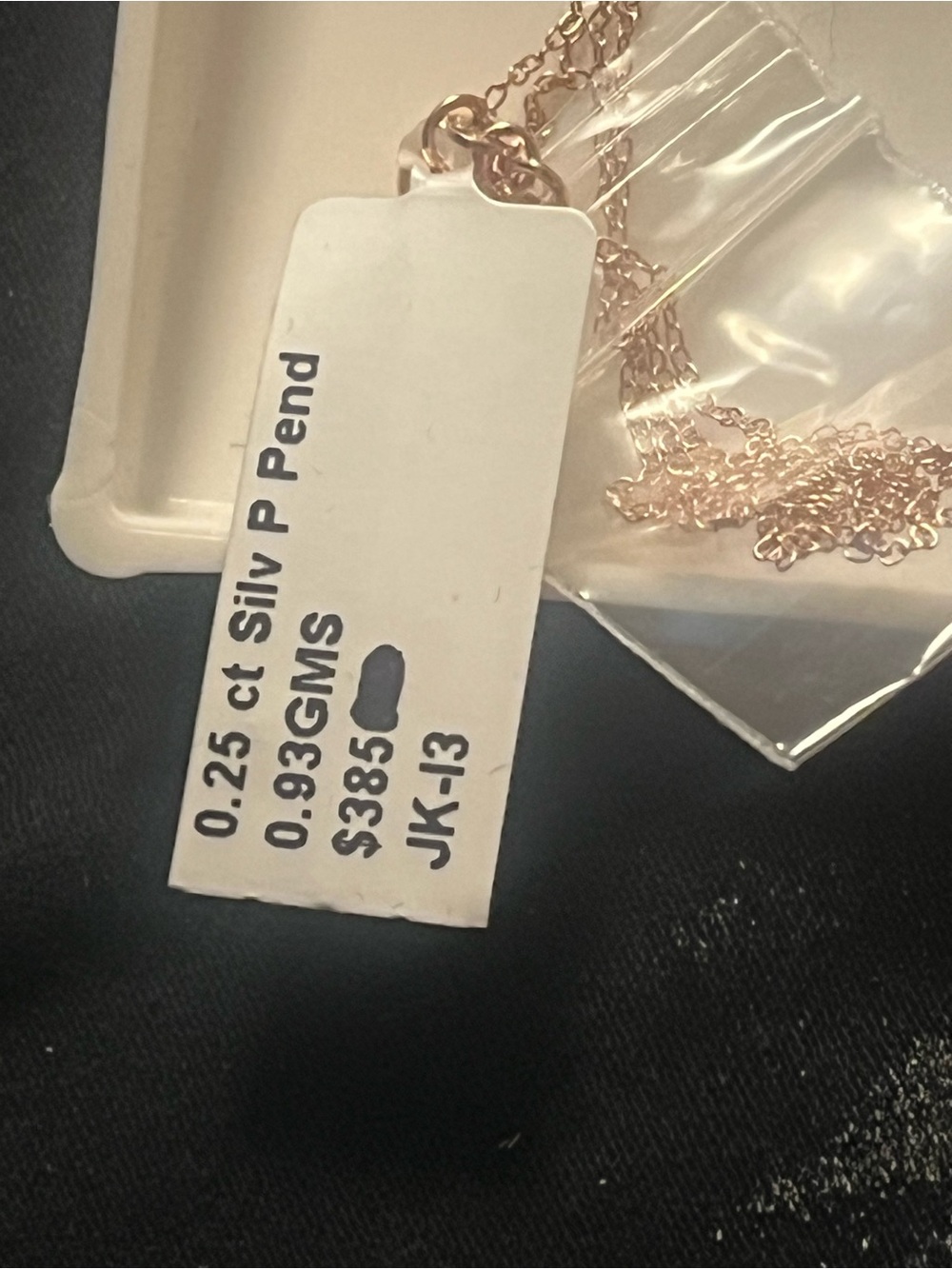 Quarter ct natural diamond Rose Gold Pendant Necklace - Elegant Chain Pendant